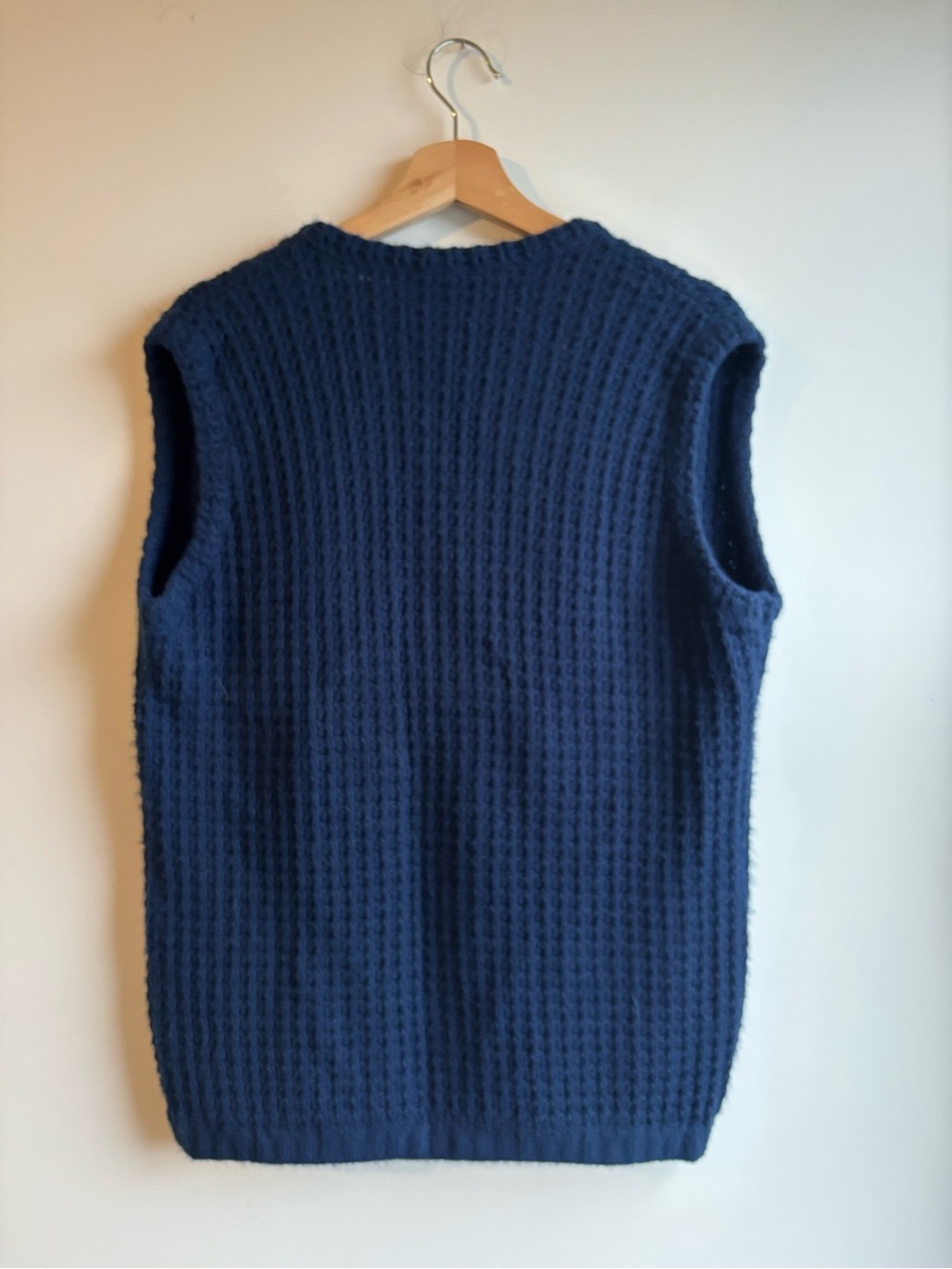 Vintage Sears Navy Sweater Knit Vest - Picture 2 of 3